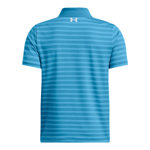 Boys' Under Armour Youth Performance Stripe Polo - 452 - ETHER BLUE