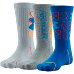 Boys' Under Armour Youth Phenom Crew 3-Pack Socks - 973/406