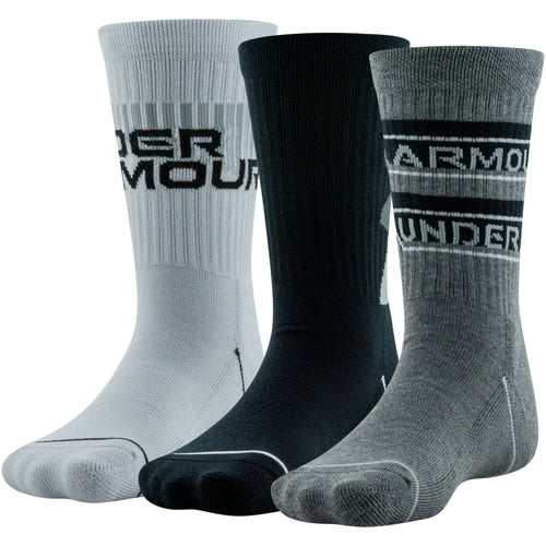 Boys' Under Armour Youth Phenom Crew 3-Pack Socks - 974/025