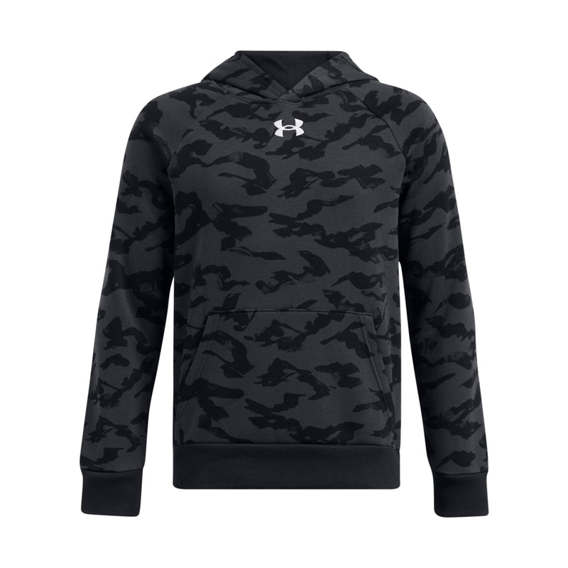 Boys' Under Armour Youth Rival Fleece Print Hoodie - 001 - BLACK