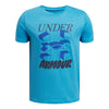 Boys' Under Armour Youth Split Big Logo T-Shirt - 452 - ETHER BLUE