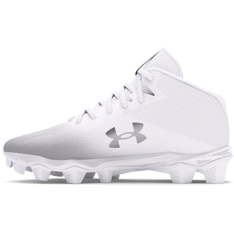 Boys' Under Armour Youth Spotlight Franchise 4 RM Jr Football Cleats - 100 - WHITE/BLACK