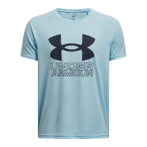 Boys' Under Armour Youth Tech Hybrid Print T-Shirt - 494 STRE