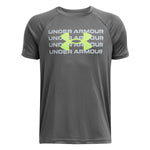 Boys' Under Armour Youth Tech Wordmark Logo T-Shirt - 025