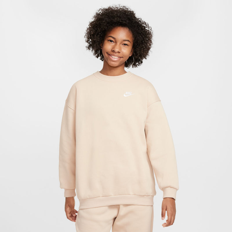 Girls'/Boys' Nike Youth Club Fleece Oversized Sweatshirt - 126 SAND