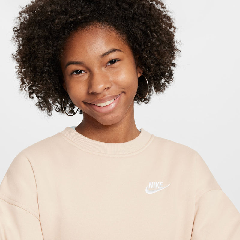 Girls'/Boys' Nike Youth Club Fleece Oversized Sweatshirt - 126 SAND