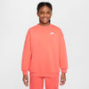 Girls'/Boys' Nike Youth Club Fleece Oversized Sweatshirt - 814 EMBR