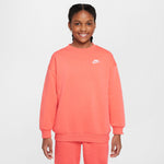 Girls'/Boys' Nike Youth Club Fleece Oversized Sweatshirt - 814 EMBR