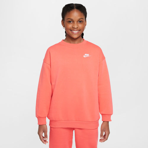 Girls'/Boys' Nike Youth Club Fleece Oversized Sweatshirt - 814 EMBR