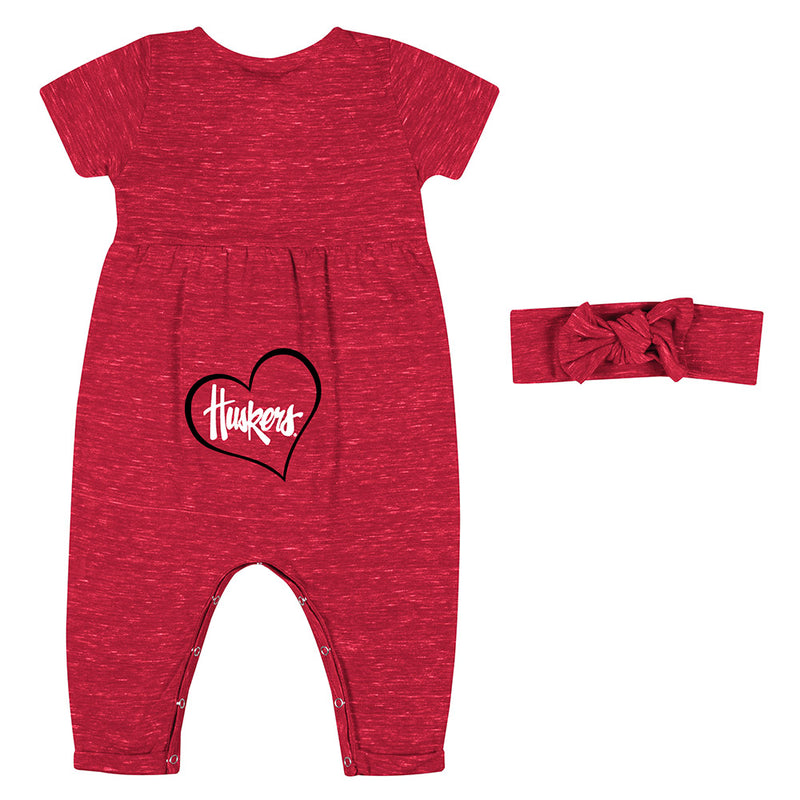 Girls' Nebraska Huskers Infant Fleet Romper - NEBRASKA