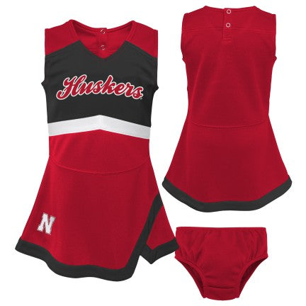 Girls' Nebraska Huskers Kids Cheer Captain Dress - RED