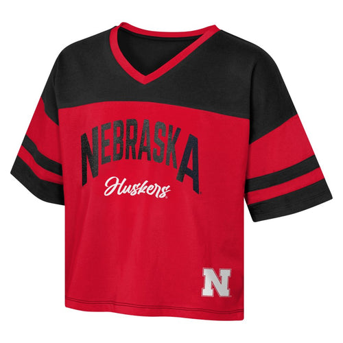 Girls' Nebraska Huskers The Play Maker Jersey T-Shirt - NEBRASKA