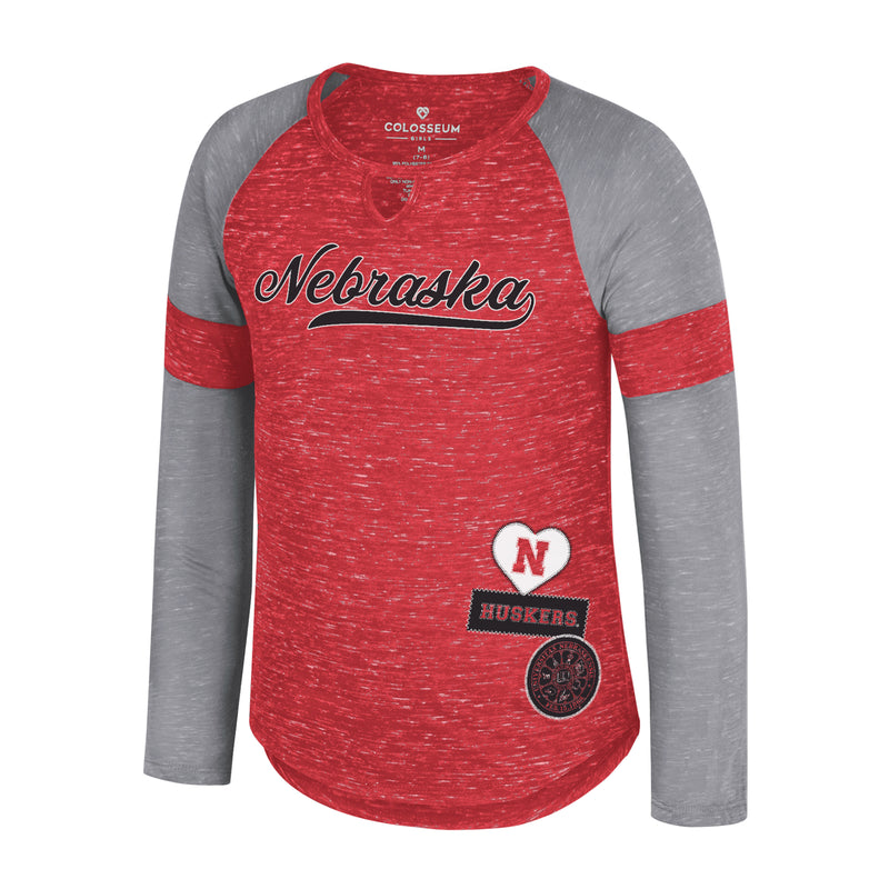 Girls' Nebraska Huskers Youth Patches Longlseeve - NEBRASKA