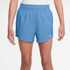 Girls' Nike Yourth Dri-FIT One Woven High-Waisted Short - 489 - BLUE BEYOND