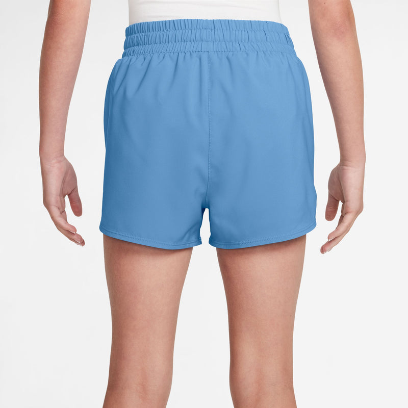 Girls' Nike Yourth Dri-FIT One Woven High-Waisted Short - 489 - BLUE BEYOND