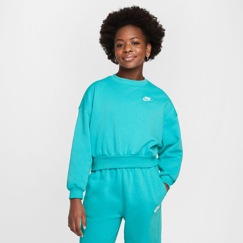 Girls' Nike Youth Boxy Fleece Sweatshirt - 345 - DUSTY CACTUS