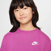 Girls' Nike Youth Boxy Fleece Sweatshirt - 518 - HOT FUCHSIA