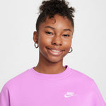 Girls' Nike Youth Boxy Fleece Sweatshirt - 532 RUSH