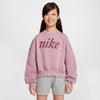 Girls' Nike Youth Boxy Script Sweatshirt - 523 PLUM