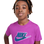 Girls' Nike Youth Foil Print T-Shirt - 518 - HOT FUCHSIA