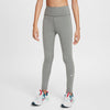 Girls' Nike Youth One High-Waisted Leggings - 084 - GREY