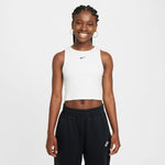 Girls' Nike Youth Ribbed Tank Top - 100 - WHITE