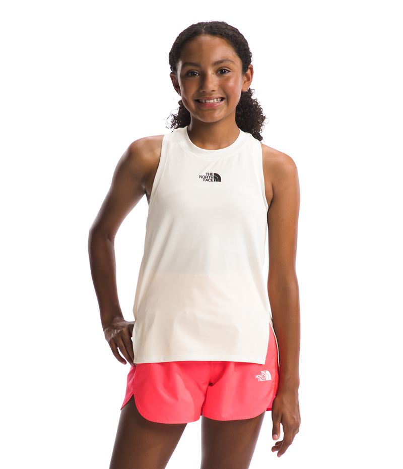 Girls' The North Face Youth Never Stop Tank Top - QLI - WHITE DUNE