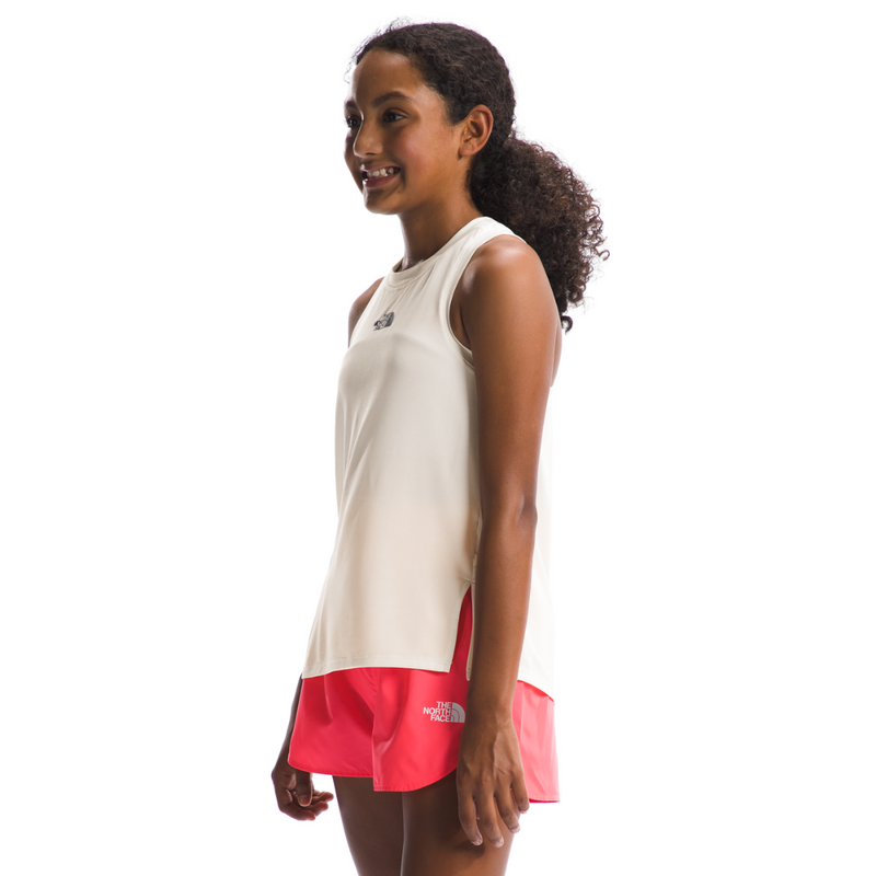 Girls' The North Face Youth Never Stop Tank Top - QLI - WHITE DUNE