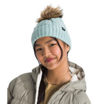 Girls' The North Face Youth Oh Mega Fur Pom Beanie - 1OC - MUTED PINE