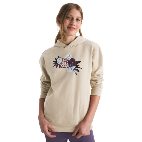 Girls' The North Face Youth Winter Floral Camp Hoodie - QLI - WHITE DUNE