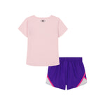 Girls' Under Armour Infant Awesome 2-Piece Woven Short/T-Shirt Set - 685 PRIM