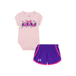 Girls' Under Armour Infant Awesome Woven 2-Piece Onesie/Short Set - 685 PRIM