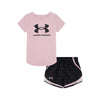 Girls' Under Armour Infant Polka Dot Printed Woven Short/T-Shirt 2-Piece Set - 685 PRIM