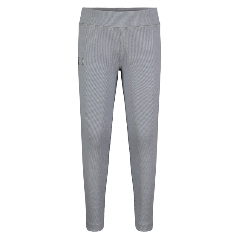 Girls' Under Armour Kids Iridescent Ribbed Legging - 052 - GREY