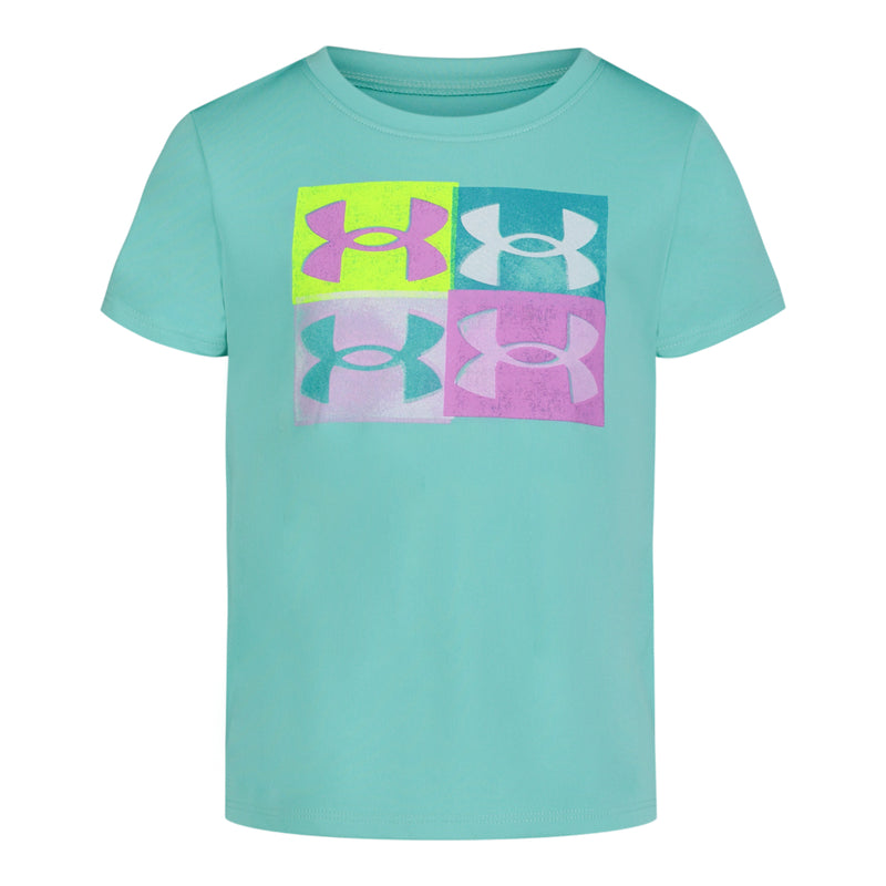 Girls' Under Armour Kids Quadrant Logo T-Shirt - 351 TURQ