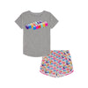 Girls' Under Armour Kids Rainbow Woven Short/T-Shirt 2-Piece Set - 052 - GREY