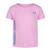 Girls' Under Armour Kids Tech Waves Wordmark T-Shirt - 681 STEL