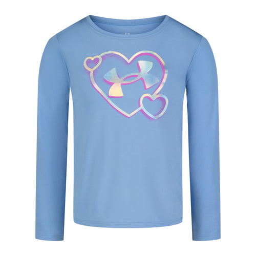 Girls' Under Armour Toddler Tech Foil Heart Longsleeve - 482 HORI