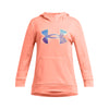 Girls' Under Armour Youth Armour Fleece Iridescent Big Logo Hoodie - 897 PEAC