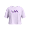 Girls' Under Armour Youth Boxy Crop Branded T-Shirt - 535 SALT