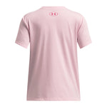 Girls' Under Armour Youth Bubble Wordmark T-Shirt - 647 - PRIME PINK