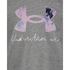 Girls' Under Armour Youth Burst Dye Logo T-Shirt - 052 - GREY