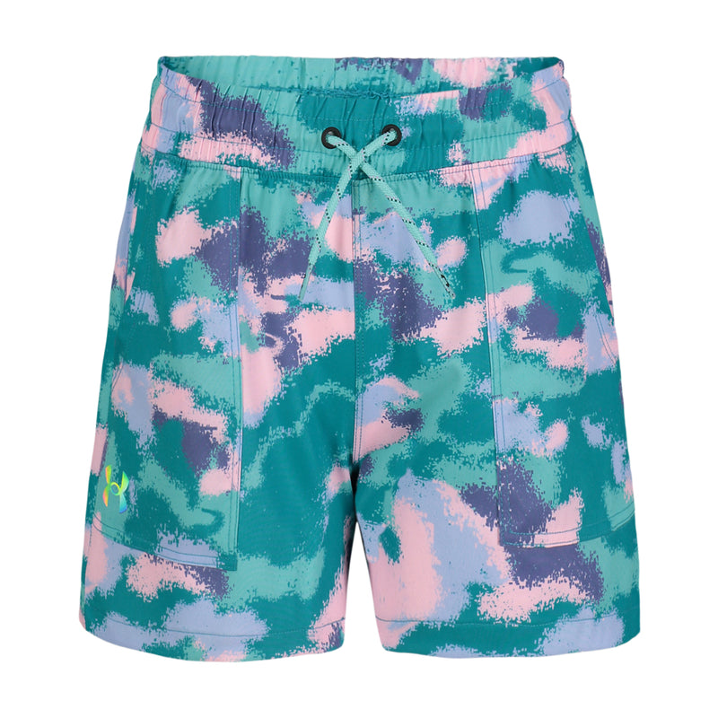 Girls' Under Armour Youth Camo Base Short - 475 TURQ