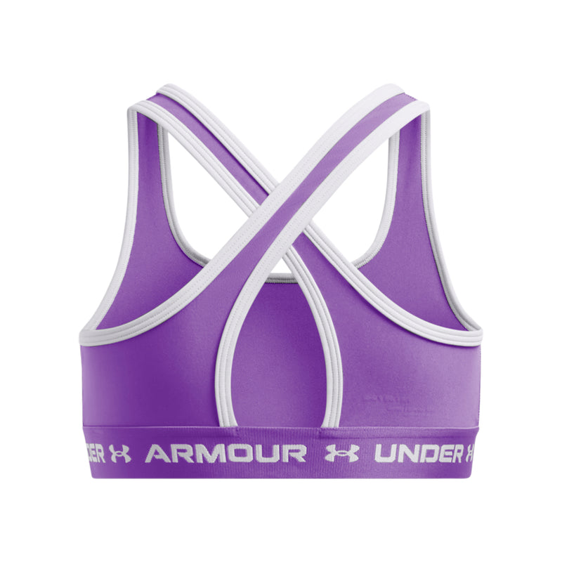 Girls' Under Armour Youth Crossback Mid Solid Sports Bra - 525 LAVI