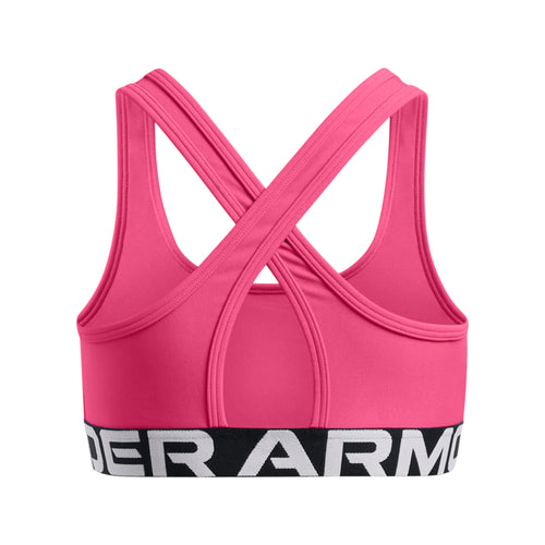 Girls' Under Armour Youth Crossback Sports Bra - 672 - PRIME PINK