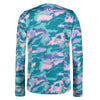 Girls' Under Armour Youth Dissolve Camo UPF Longsleeve - 475 TURQ