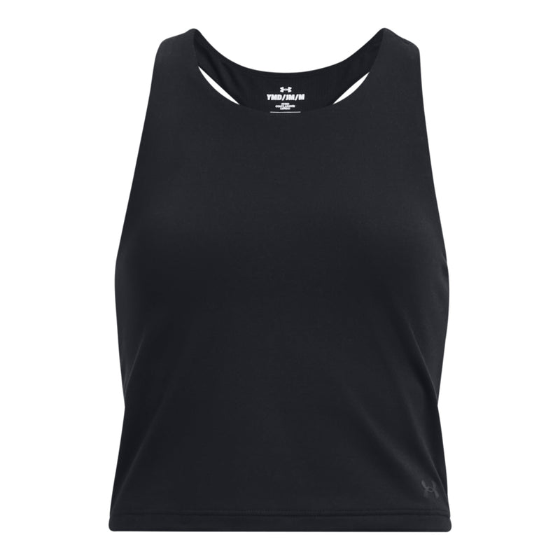 Girls' Under Armour Youth Motion Crop Tank Top - 001 - BLACK