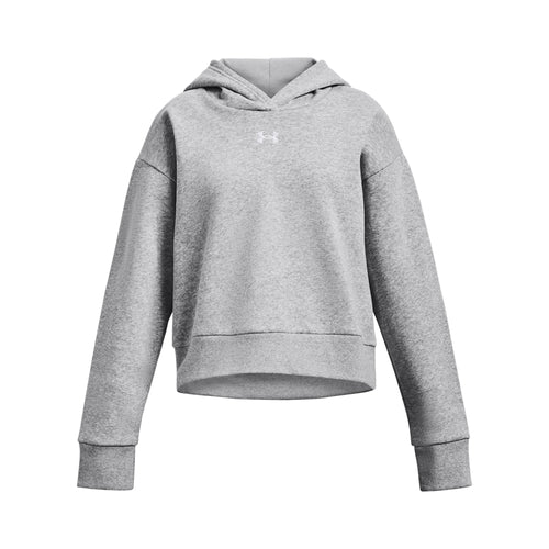 Girls' Under Armour Youth Rival Fleece Crop Hoodie - 012 - GREY