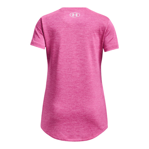 Girls' Under Armour Youth Tech Big Logo Twist T-Shirt - 659 - PINK EDGE