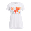 Girls' Under Armour Youth Tech Block Logo T-Shirt - 100 - WHITE